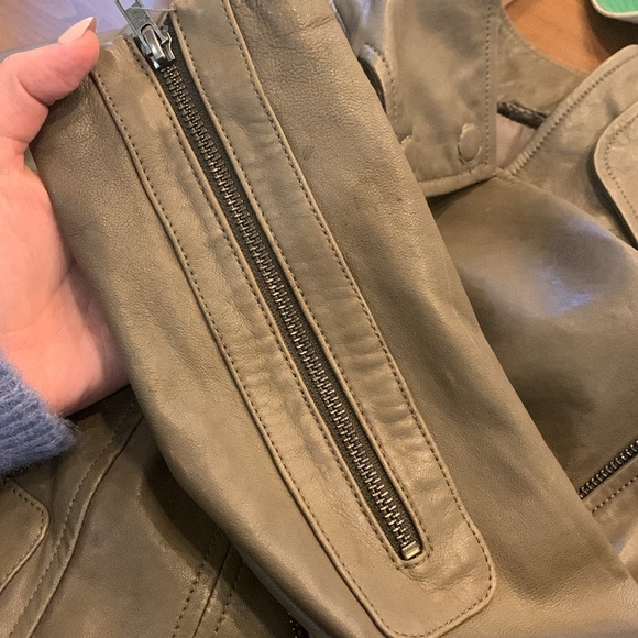 Mackage leather jacket in taupe, size S - Picture 14 of 14